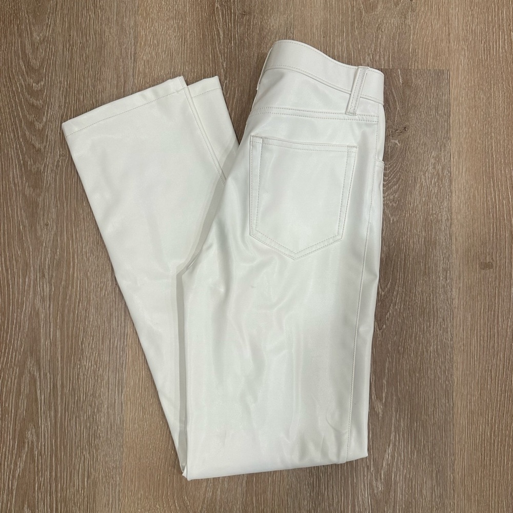 A&F Faux Leather Ultra High Rise 90s Straight Pants